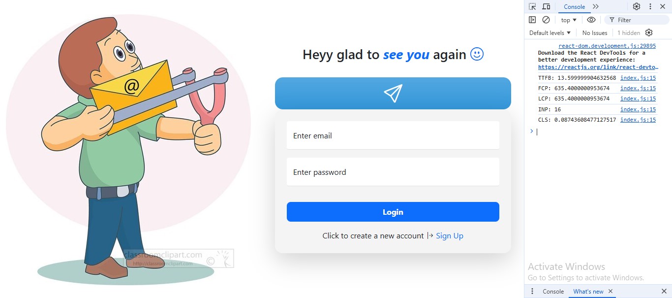 Web Vitals Screenshot